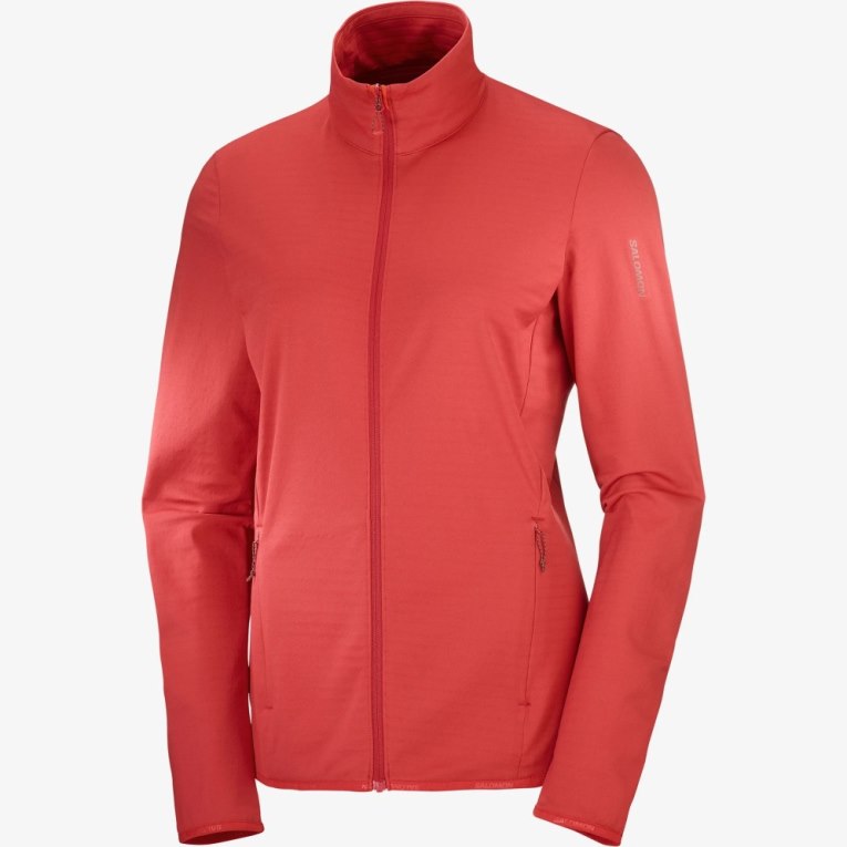 Red Salomon Essential Lightwarm Full Zip Women's Jackets | PH 54732I